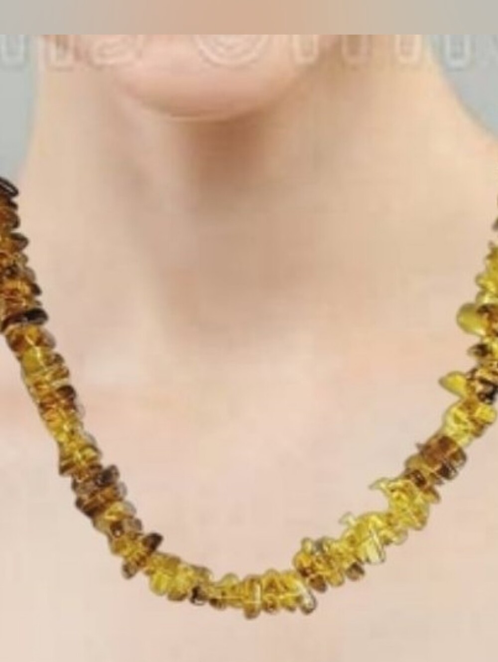 N4S Amber Beaded Necklace 25" NWOT